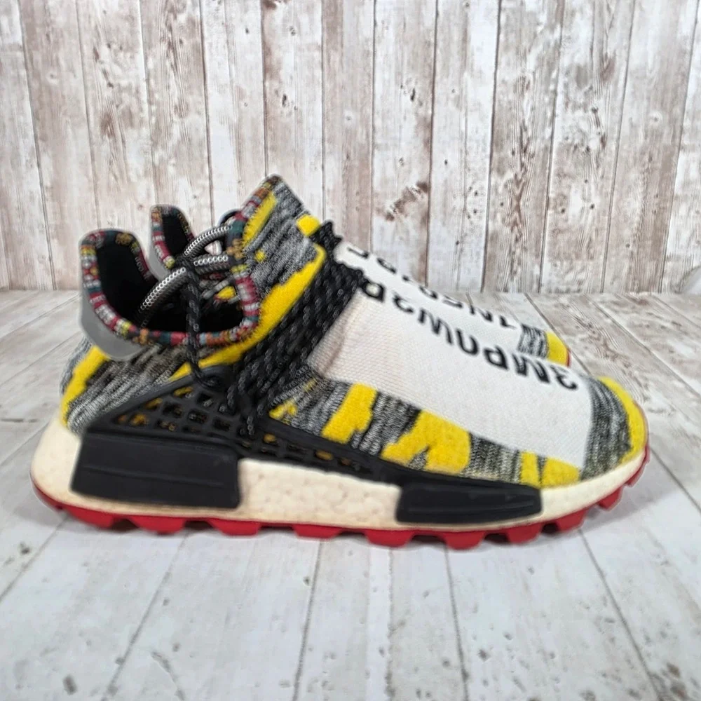 Adidas Pharrell Williams Solar Hu NMD Mother Yellow Black BB9527 Mens 10